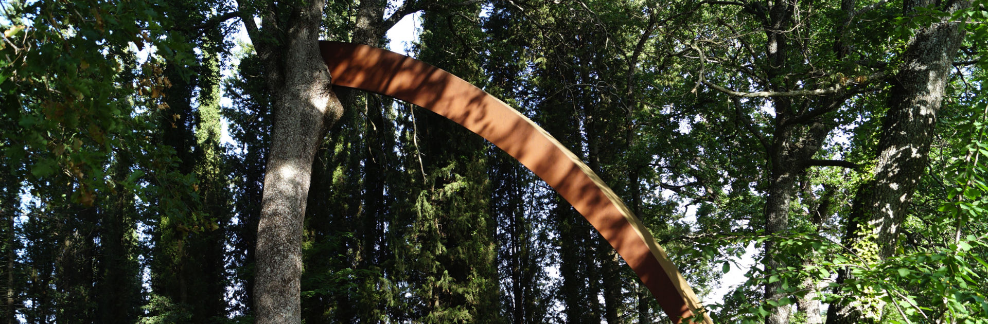 Artist Mauro Staccioli at the Giardino di Daniel Spoerri