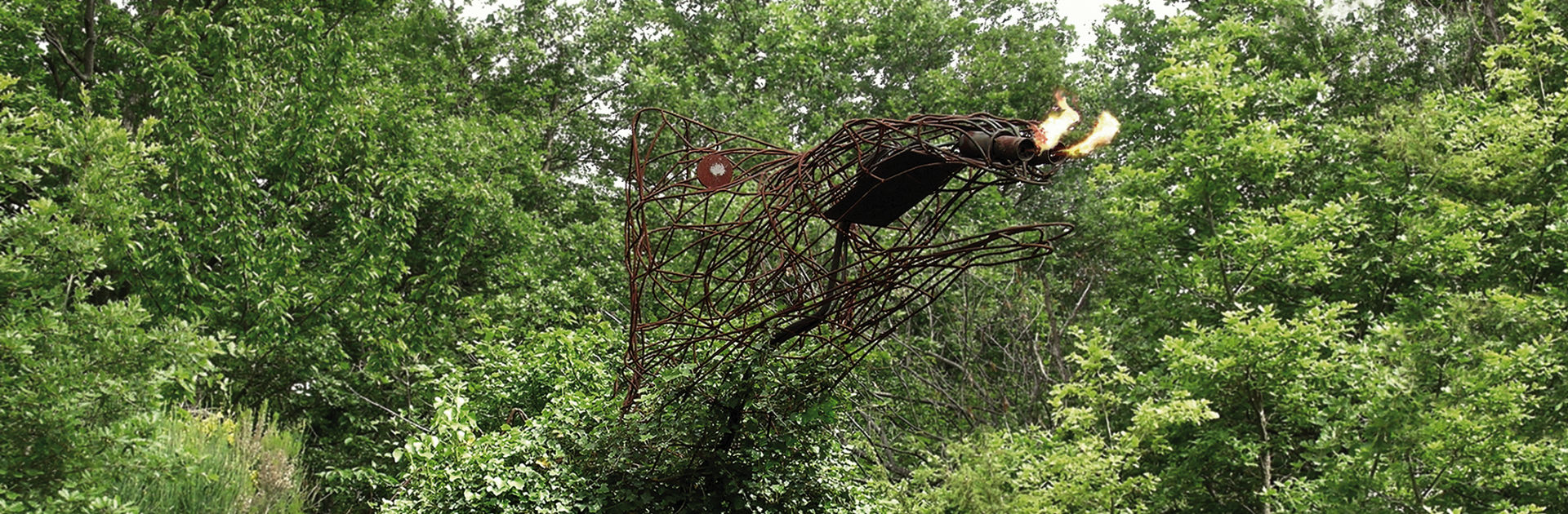 Artist Paul Wiedmer at the Giardino di Daniel Spoerri