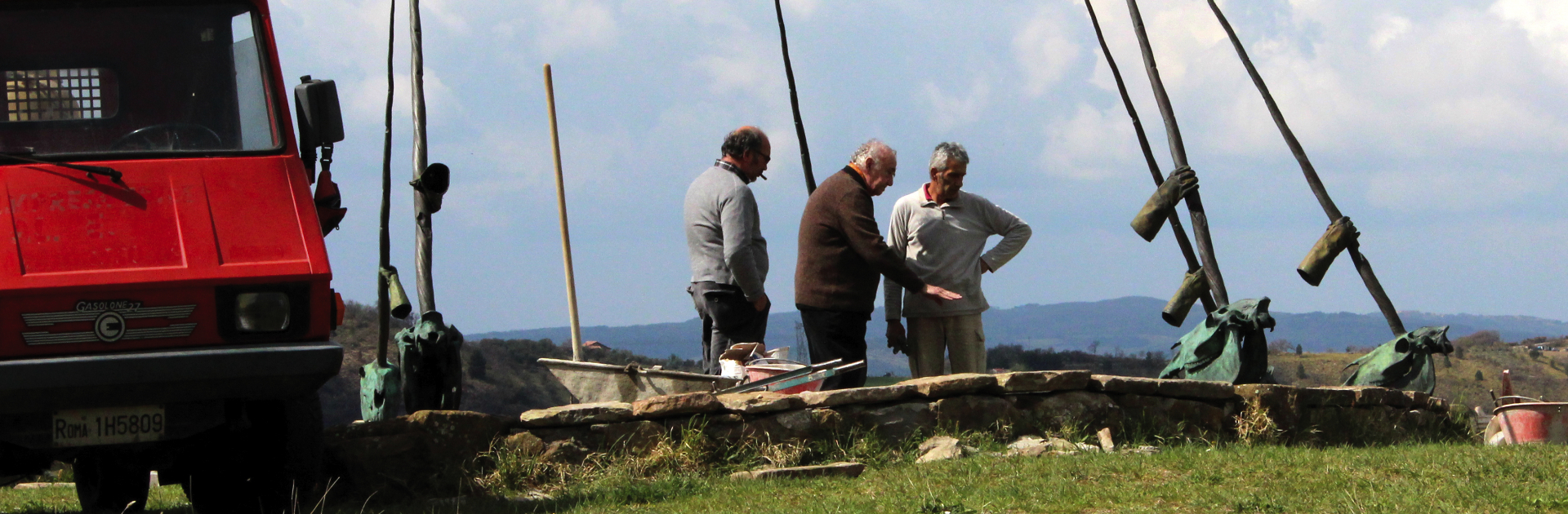 Daniel Spoerri and his garden Garten in Tuscany/ Italy