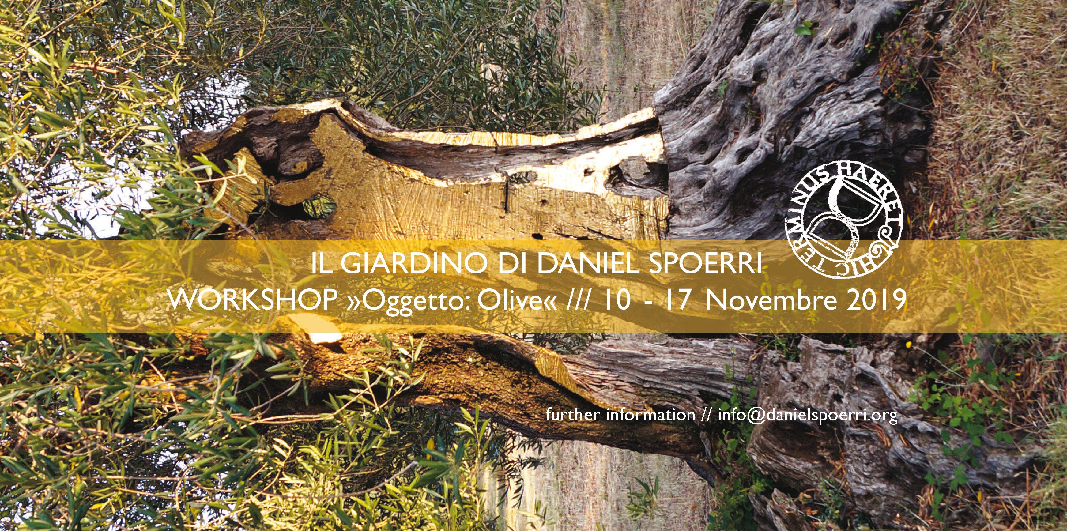 news, olive workshop, Giardino di Daniel Spoerri